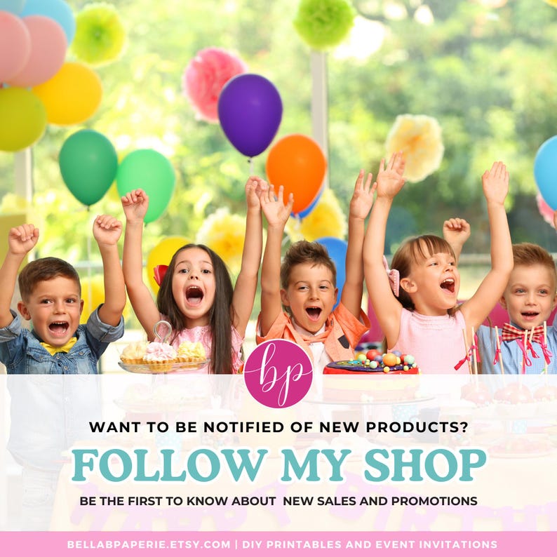 a group of children at a birthday party with balloons