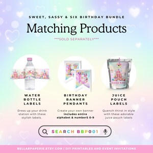 a flyer for a birthday party with a lot of products