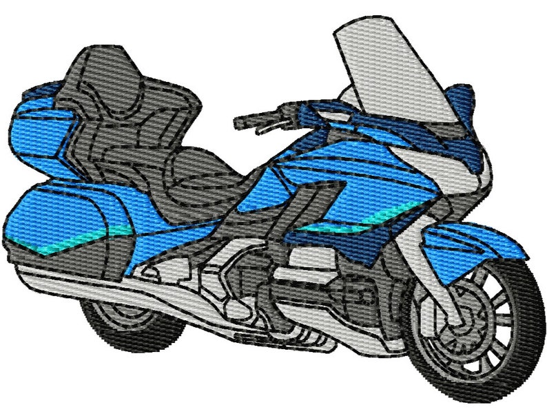 Goldwing GL1800 Motorbike Embroidery Design - Instant Download - Honda Gold Wing