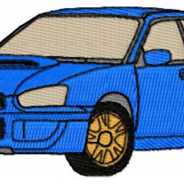 Subaru Impreza Car Embroidery Design - Instant Download