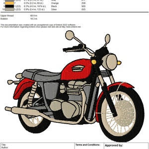 Triumph Rocket III Motorbike Embroidery Design - Instant Download ...