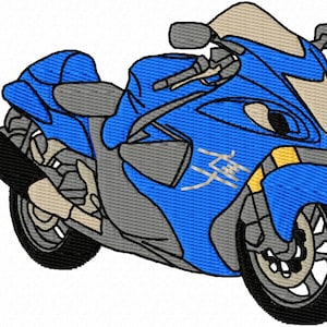 Suzuki GSX1300R Hayabusa  Motorbike Embroidery Design - Instant Download