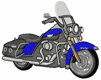 Harley Davidson FLHR Road King Motorbike Embroidery Design 2 - Instant Download - Motorcycle