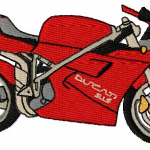 Ducati 916 Motorbike Embroidery Design - Instant Download - Motorcycle