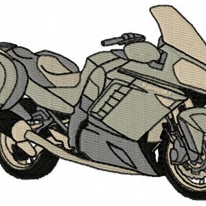 Kawasaki 1400 GTR Motorbike Embroidery Design Instant Download Motorcycle image 1