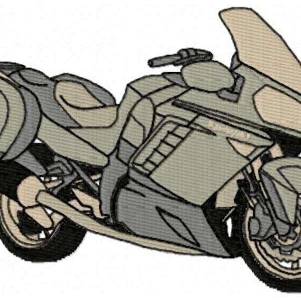 Kawasaki 1400 GTR Motorbike Embroidery Design - Instant Download - Motorcycle