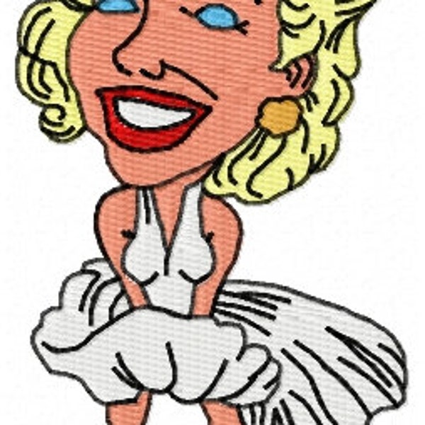 Marilyn Monroe Embroidery Design - Instant Download