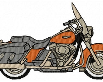 Harley Davidson FLHR Road King Motorbike Embroidery Design - Instant Download - Motorcycle