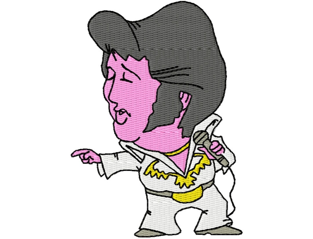 Elvis Presley Embroidery Design Instant Download Music Etsy