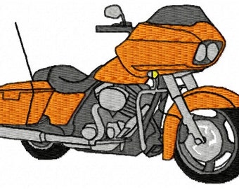 Harley Davidson Road Glide Motorbike Embroidery Design - Instant Download - Motorcycle