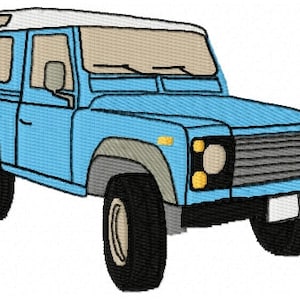 Desenho de bordado para carro Land Rover Defender 90 - Download instantâneo - 4x4 - Off Road