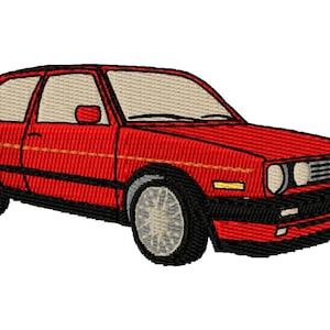 VW Golf GTI MK2 Car Embroidery Design - Instant Download - Classic Car - Volkswagen
