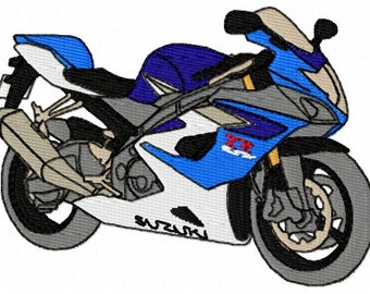 Suzuki GSX-R Motorbike Embroidery Design - Instant Download - Motorcycle - Gixxer