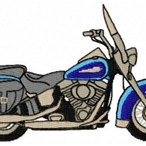 Harley FLSTC Heritage Softail Motorbike Embroidery Design - Instant Download - Motorcycle