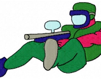 Paintball  Embroidery Design - Instant Download