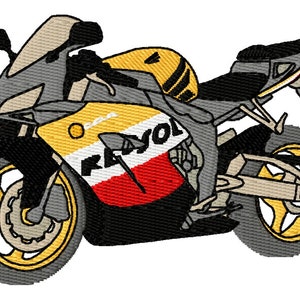 Honda Repsol CBR Fireblade motor borduurwerk ontwerpen - direct downloaden - motorfiets