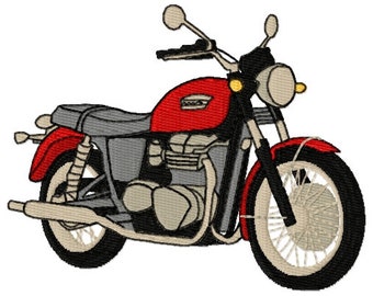 Triumph Bonneville Motorbike Embroidery Design - Instant Download - Motorcycle
