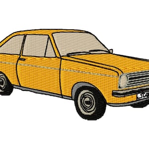 Ford Escort MK2 Car Embroidery Design - Instant Download - Classic Car - British Car