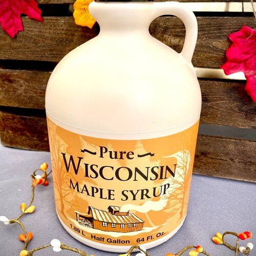 Pure Wisconsin Maple Syrup 1/2 Gallon Grade B Etsy