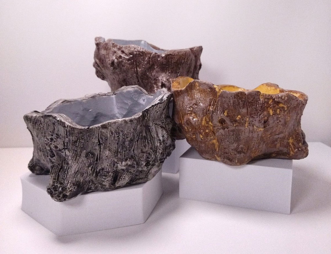 Flower Pot. Imitation Under a Tree. Stump. Ideal for Etsy