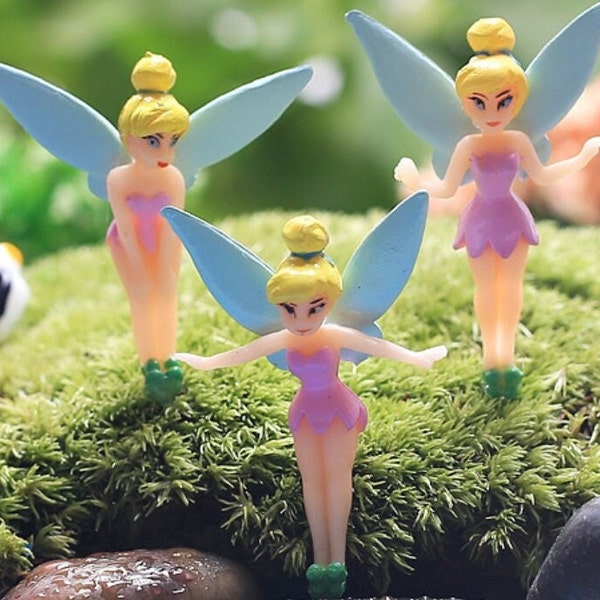 Set of 3 pieces. Cute fairy sorceress. For doll fairy house, terrarium, flower arrangements and other crafts.