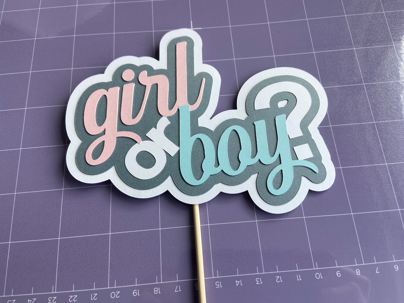 Gender Reveal Cake Topper - Etsy