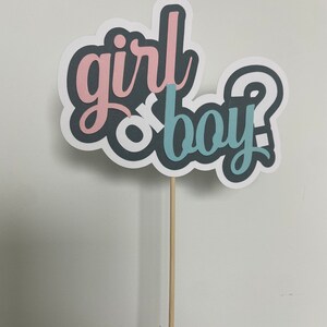 Gender Reveal Cake Topper - Etsy