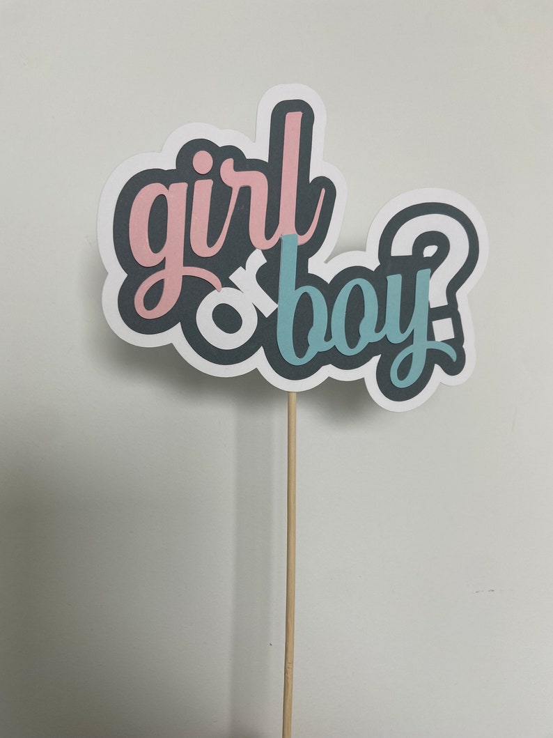 Gender Reveal Cake Topper - Etsy
