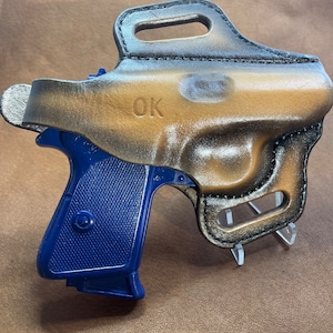 Walther PPK genuine leather holster OWB pancake 1 3/8 belt RH handmade Unique super gift