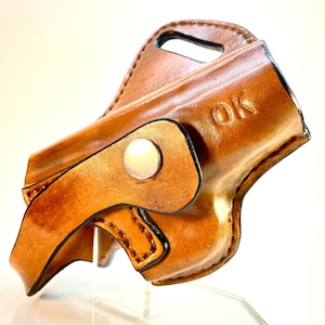 Walther PPK cross draw driving OWB leather holster 1 3/8 belt  right hand. Handmade