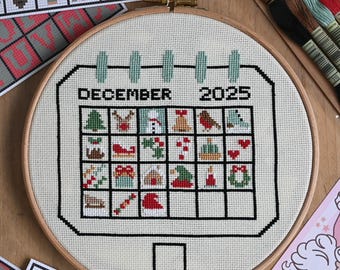 Cross Stitch Advent Calendar 2026 / Embroidery advent calendar / Christmas Embroidery Kit / Craft advent calendar / Sewing advent calendar