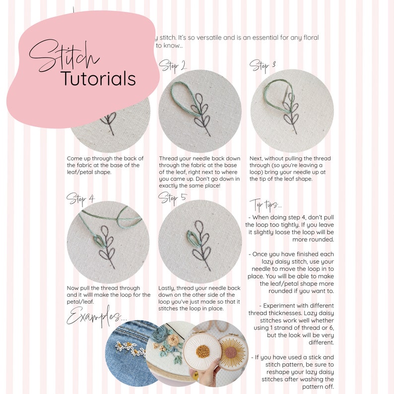 Beginners Guide to Embroidery / Embroidery Booklet Digital Etsy UK