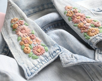 Collar embroidery patches / Stick and stitch embroidery patches