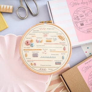 Stitch Along Embroidery Kit / Complete Beginner Embroidery Kit / Pick and Stitch Embroidery Kit For Beginners / Learn Embroidery Starter Kit image 10