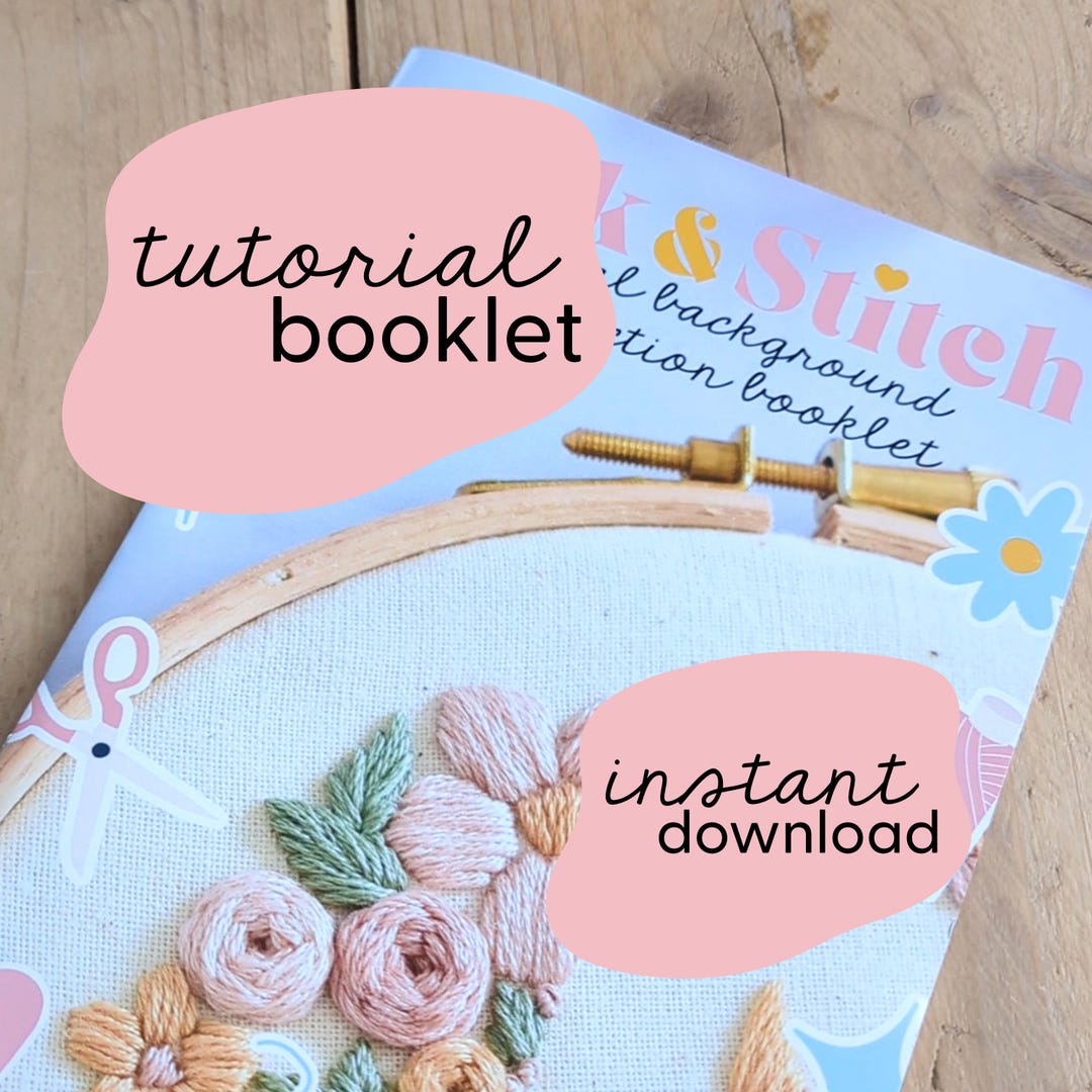 Floral Background Embroidery Booklet / Embroidery Booklet Digital ...