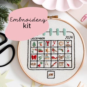 Embroidery Advent Calendar 2026 / Christmas advent calendar / Christmas Embroidery Kit / Craft advent calendar / Sewing advent calendar