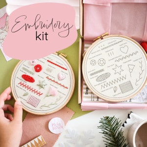 14 Day Embroidery Advent Calendar / Intermediate embroidery kit / Learn Embroidery / Stitch along part two embroidery kit /