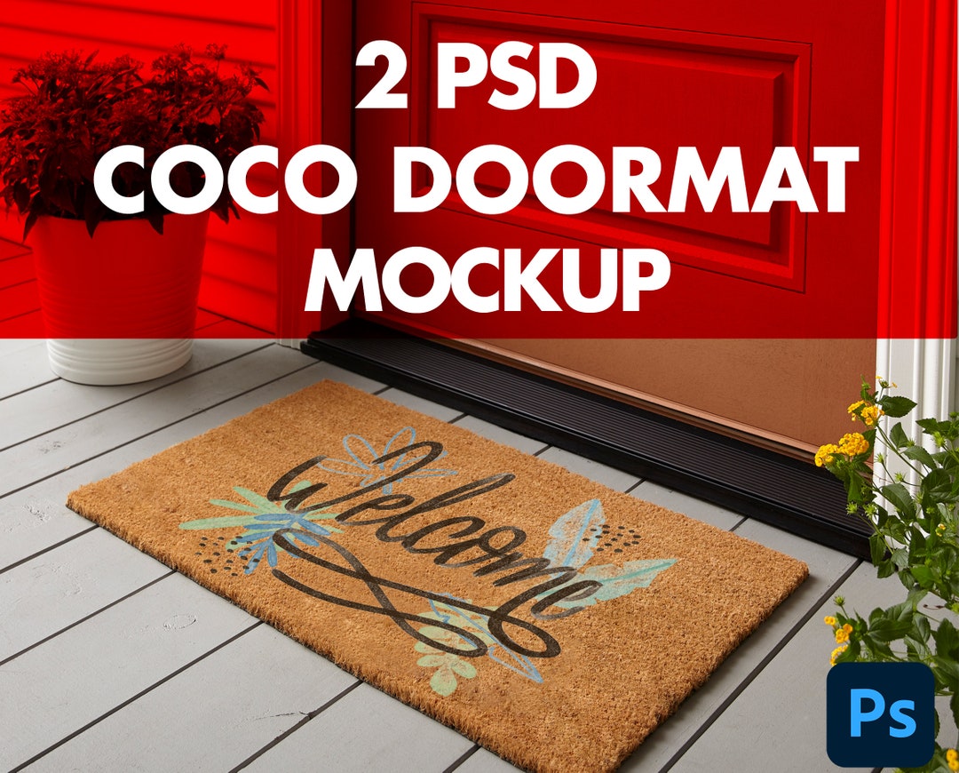 Coco Coir Doormat Mockup Models Digital Floor Mat Mockup 2 Psd Doormat