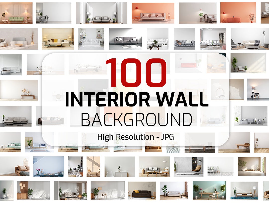 Interior Wall Background: Living Room, Kitchen, Bedroom (digital ...