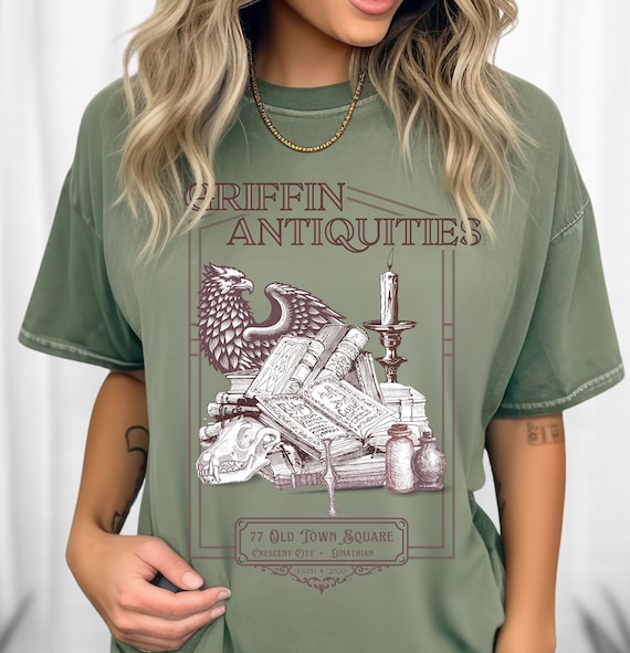 Crescent City Shirt Griffin Antiquities Book Shirt Sarah J Maas Merch Bookish Gift Bryce Quinlan Shirt Lunathian Hunt Athalar Ruhn Danaa
