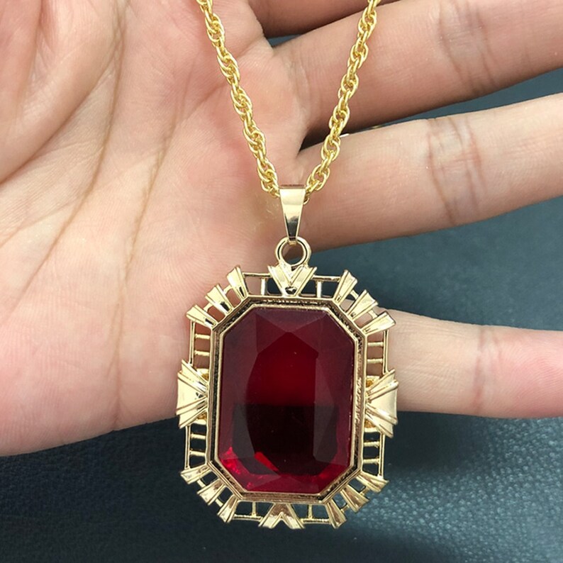 King of Dreams Ruby Necklace the Sandman Ruby Necklace Etsy