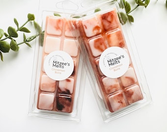 CINNAMON BUNS Wax Melts,Snap Bar,Soy Wax,Eco friendly,Strong scented,highly fragranced,Gifts,Candles,vegan,Home,Melts