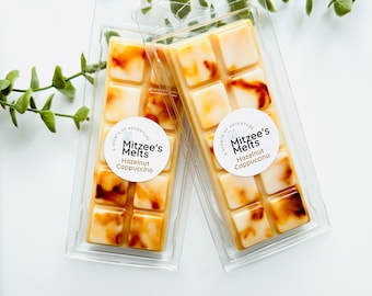 HAZELNUT CAPPUCCINO Wax Melts,Snap Bar,Soy Wax,Eco friendly,Strong scented,highly fragranced,Gifts,Candles,vegan,Home,Melts