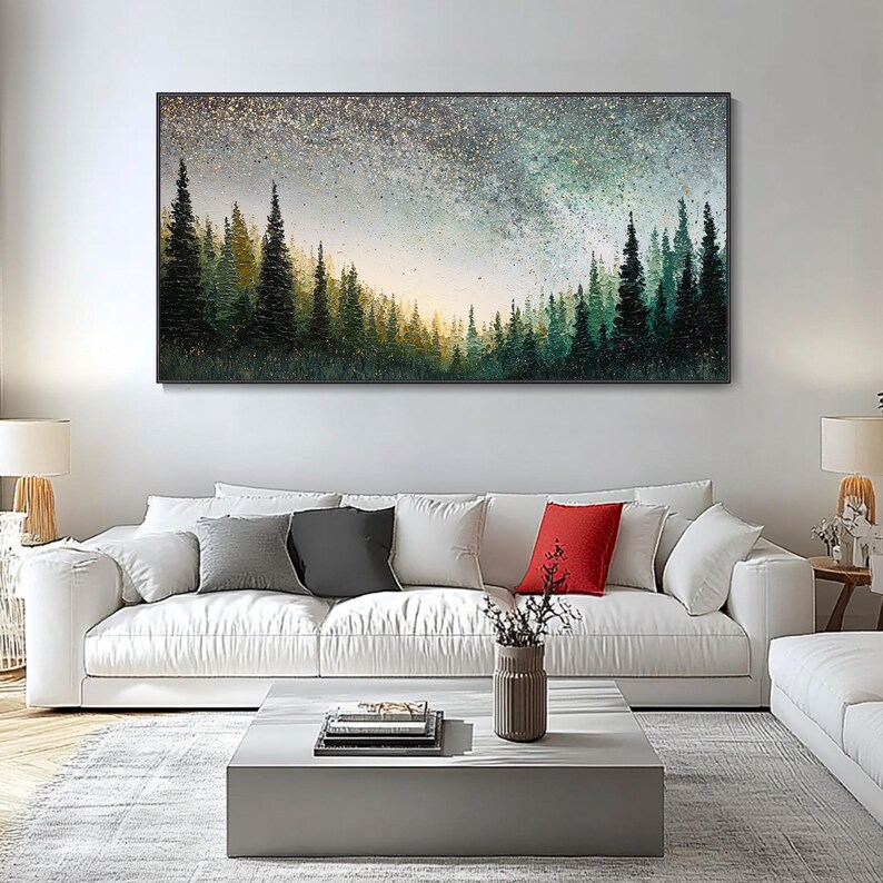 Original Lush Green Forest Oil Painting on Canvas Textured Canvas Art ...