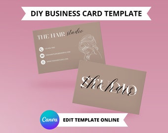 Crea tu identidad: colección de plantillas de tarjetas de presentación DIY para impresiones profesionales personalizadas, minimalistas y simples, peluquero