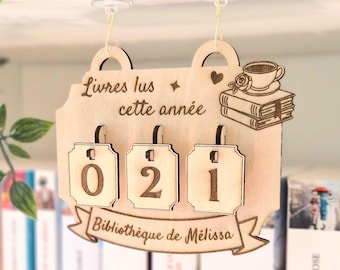 Book tracker, personalized book counter, suspended reading tracker for library books