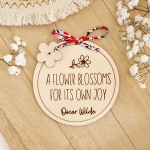 Natural wood log laser engraved Oscar Wilde spring literature packaged in its box