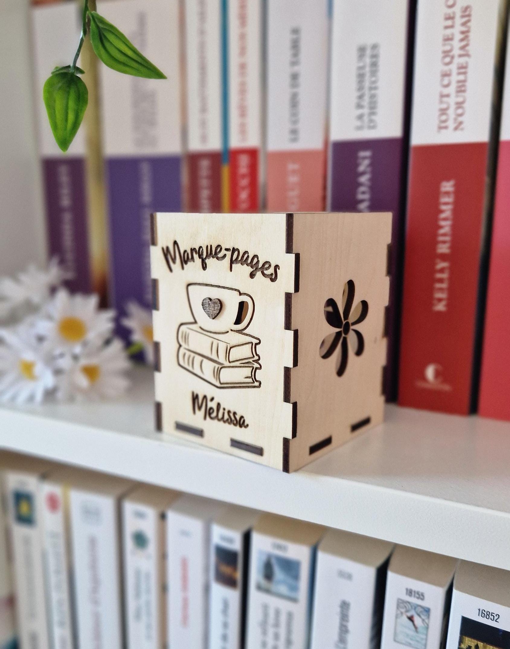 Marque-page En Bois Personnalisé Gravé - Cadeau Pour Lecteur - Avec Nom Ou Citation - Fait Main