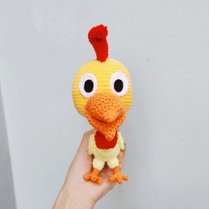 Boo Boo Chicken crochet plush, custom crochet plush