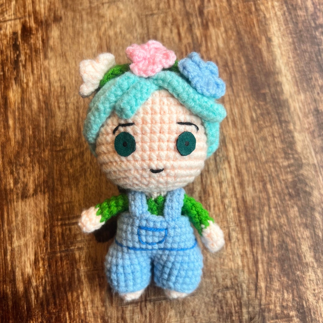 Custom Anime Plush, Basil Crochet Plush, Basil Omori Keychain Inspired ...